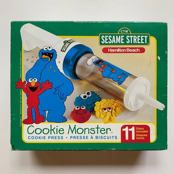 Cookie Monster Cookie Press Hamilton Beach 1998 Sesame Street - Picture 1 of 7
